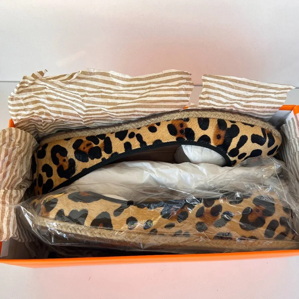 kate spade Leopard Print Ballet Flats - Black & Tan